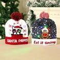 thumbnail image 5 of LED Christmas Knitted Hat Light Up Beanie Cap Novelty LED Winter Snow Funny Hat for Adult Children Women Men Kids, 5 of 7