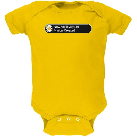 New Achievement Minion Created Funny Soft Baby One Piece
