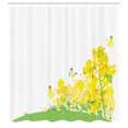 thumbnail image 2 of Ambesonne Green White Shower Curtain, Spring Rapeseed Hills, 69"Wx70"L, Mustard Yellow, 2 of 4