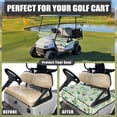 thumbnail image 4 of Renewold Golf Cart Seat Cover with Pockets Soft Breathable Quick Dry Towel Blanket Fits for EZGO Yamaha Club Cars and More 2 Person Seats, Hedgehog Cactus Golf Ball Green, 4 of 7