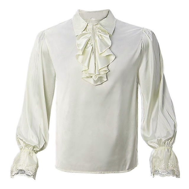 Medieval Chiffon Blouse Gothic Renaissance Cosplay Shirt, Vampire Costume Shirt for Halloween, Victorian Steampunk Elegant Chiffon Top
