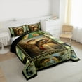 thumbnail image 3 of Castle Fairy Big Bass Fish Full Size Comforter Sets 3-Piece for Female Men Women,Geometric Plaid Bedding Comforter Set,Fishing Theme Lightweight Bedding Sets,Ultra Soft Home Decor,Reversible, 3 of 8
