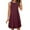 Red, variant on Women's Casual Dresses Sleeveless Mini Sundress Summer Crewneck Tank Loose Beach Short Dresses Olive Green