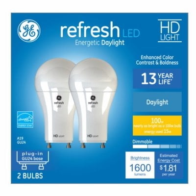 LED Light Bulbs, A19, 15-Watts, 2-Pk. 93129021