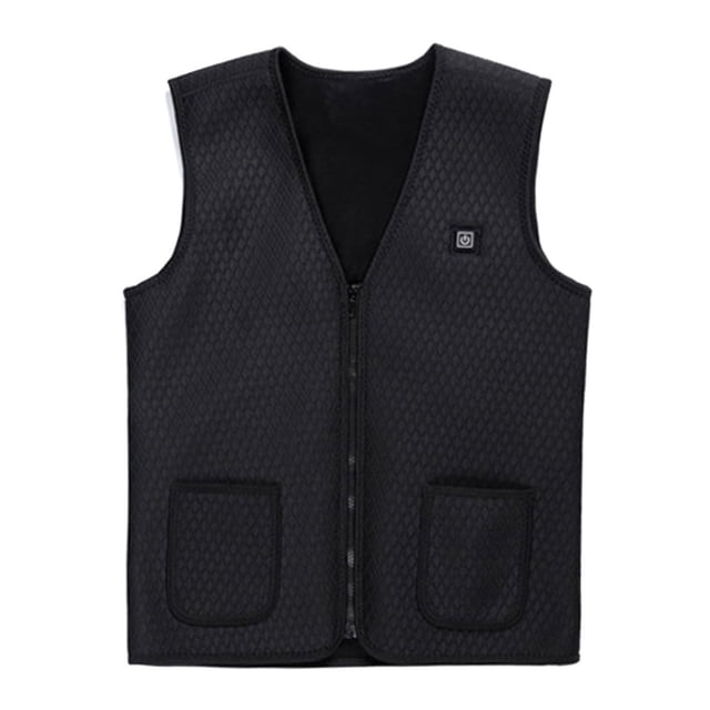 Heated Vest USB-Powered Adjustable Single Fleece Washable Three-speed Temperature Control Keep Warm V Neck Fast Heating Electric