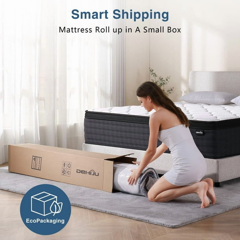 DEHIJU King Size Mattress, 12 Inch Hybrid Memory Foam King