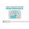 thumbnail image 3 of Cable de conexión Monoprice Cat6, 10 pies, blanco, paquete de 12 unidades, UTP 24 AWG, 3 of 5