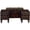 Brown Vintage Faux Leather 4 Drawer Solid Rectangle S/3 37", 16", 16"W, variant on DecMode 19" x 28" Dark Brown Faux Leather Vintage Faux Leather 3 Drawer Chest with Gold Buckle and Strap Accents, 1-Piece