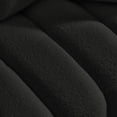 thumbnail image 3 of FFZ 80.7 inch Teddy Fabric Sofa with 3 Back Pillows and Cushions, Solid Wood Frame, Black, 3 of 13