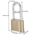 thumbnail image 2 of Cadenas à combinaison en laiton à 4 chiffres pour valise et bagages, 2 of 4