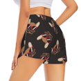 thumbnail image 2 of Uemuo Bulldog with Sunglasses Pattern Women's Athletic Shorts High Waisted Running Shorts with Liner Pockets Gym Elastic Workout Shorts-Medium, 2 of 9
