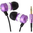 thumbnail image 3 of GOgroove audiOHM Stereo Earbuds with Noise Isolation and Included Velvet Carrying Bag, Purple, 3 of 5