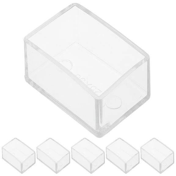 WASHWEPE 12Pcs Clear Thickened Plastic Table Leg Caps Furniture Owners Stools Chairs Outdoor Use 4.00X3.00X2.00cm