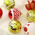 thumbnail image 5 of 16PCS Christmas Tree Ornaments, 2.36 "Red Green Gold Baubles with Painted & Glitter Designs, Xmas Hanging Decor for Holiday Party Home Decor, 5 of 9