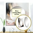 thumbnail image 3 of Designart "Textured Black and Gold Marble" Abstract Marble Square Mirror Wall Decor Modern - Large Black Square Bathroom Mirror - Square Printed Wall Mirror Art, 3 of 5