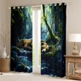 thumbnail image 2 of Homewish Jungle Bear Print Blackout Curtains Set of 2 (52x84 Each), Mystic Rustic Nature Window Curtains, Woodland Wildlife Curtains and Drapes, Window Curtains Decor, 2 of 6