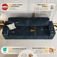 thumbnail image 4 of Techmilly Couches for Living Room, Oversized Sofa with Deep Seat, Chenille Comfy Lounge with Removable Cover,All Ages, Blue, 4 of 9
