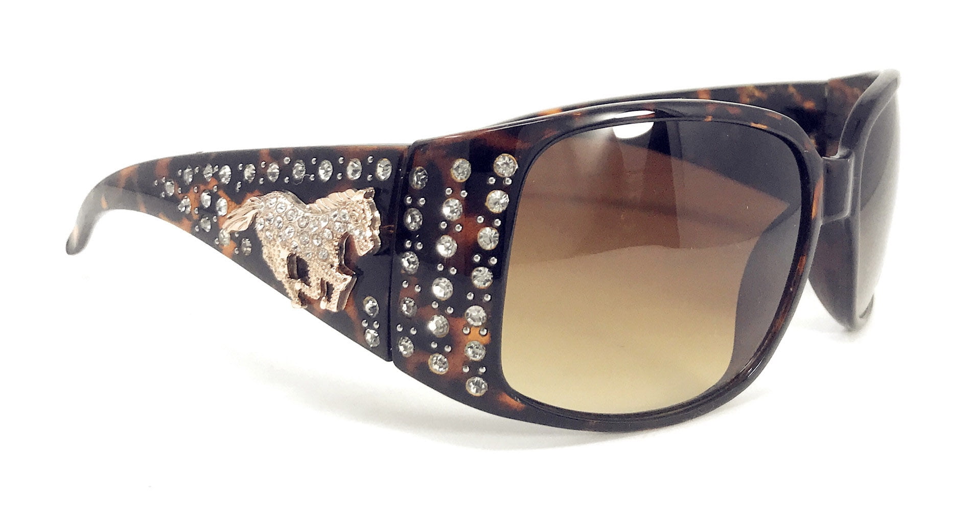 Texas West Texas West Womens Horse Sunglasses With Rhinestone Bling