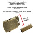 thumbnail image 2 of Antique Brass Slider Military Buckle 1.25" Width, 2 of 2
