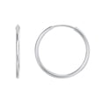thumbnail image 1 of Large Sterling Silver Endless Hoop Earrings, 1 of 5