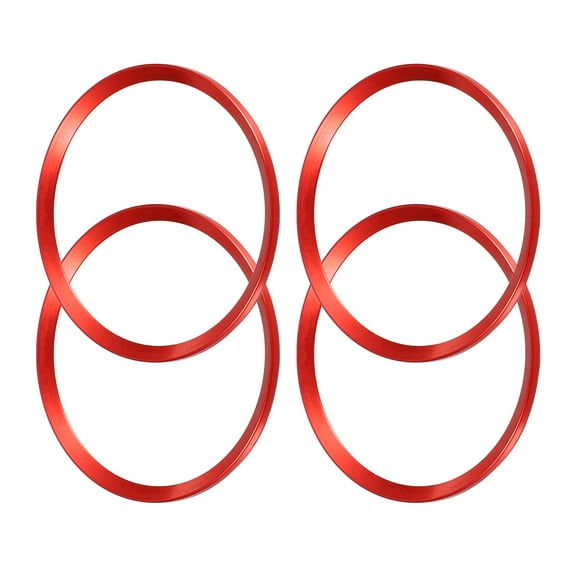 Unique Bargains Wheel Hub Center Cover Rings Decoration Trims Replacement for Honda Civic 2016-2021 Red (Set of 4)