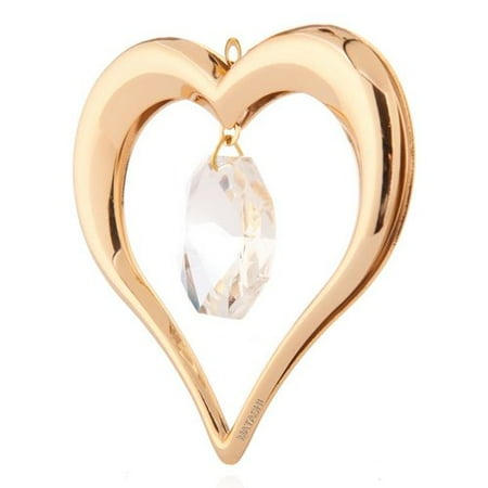 Gold Heart Ornaments - Matashi Crystal Heart Ornament