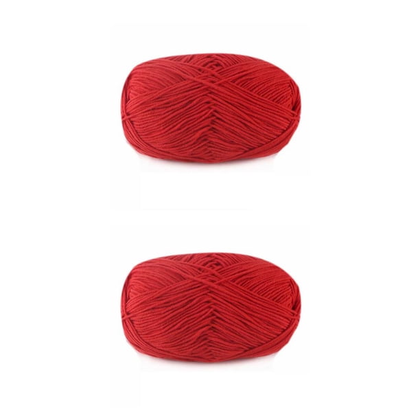 Naiovety Hilo de ganchillo Suéter Bufanda Guantes Paquete de juguetes Suministros para el hogar Manualidades Regalos Hilos Artes 4 capas para 31 rojo coral 2Conjunto