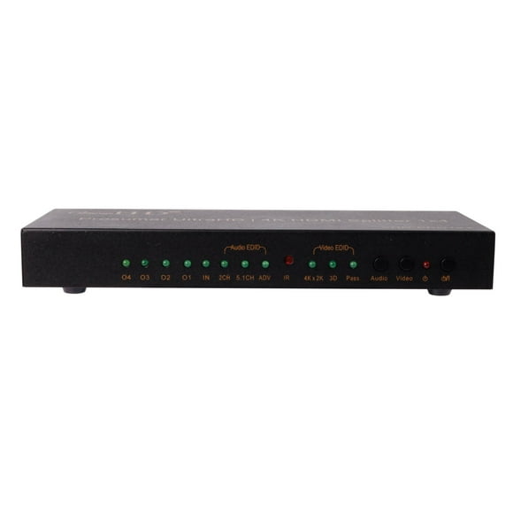 ViewHD Prosumer Ultra HD | 4K HDMI Splitter with Advanced Video and Audio Features | VHD-PRO1X4