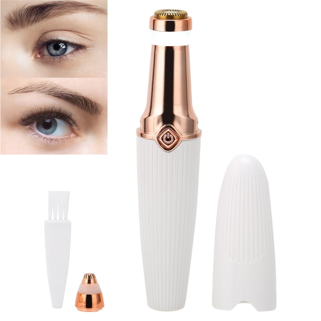 Depiladora De Vello Facial Para Mujer, Recortadora De Vello Facial Eléctrica 2 En 1, Sin Dolor, Corte De Vello Preciso De 45 Para Cejas, Labios, Uso Diario, Axilas