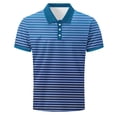 thumbnail image 3 of Maean Men's V Neck T Shirts Short Sleeve Striped Basic Tee Summer Casual Color Block Dressy Shirts M-4XL, 3 of 5