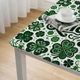 thumbnail image 4 of HAOXIT Waterproof Tablecloth St Patricks Day Table Cloth, Washable Decorative Table Cover for Outdoor Picnic Kitchen Dining Rectangle Tablecloths Rustic Lucky Green Burlap White, 4 of 7