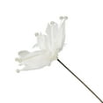 thumbnail image 3 of Northlight Beaded Feather Poinsettia Artificial Christmas Pick - 13.75" - White, 3 of 6