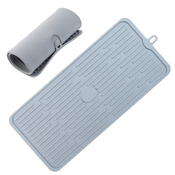 GOGO Silicone Dish Drying Mat Large Counter Top Drainer Mat, Sink Draining Tray