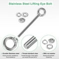 thumbnail image 2 of Uxcell 8-Sets Stainless Eyebolt M10x150mm Shoulder Lifting Eye Bolt with Nuts Washers Male Screw Thread Ring, 2 of 6