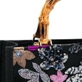 thumbnail image 2 of YIFEI Bamboo Handle Sequin Embroidered Tote Floral Clutch Evening Bag for Wedding Party, 2 of 6
