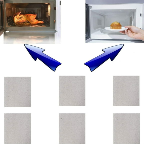 Triani 6Pcs Waveguide Cover 4.72*5.9 inch Heat Insulation Board Free Cutting According to The Required Size for Universal Microwave Oven Repairing Part
