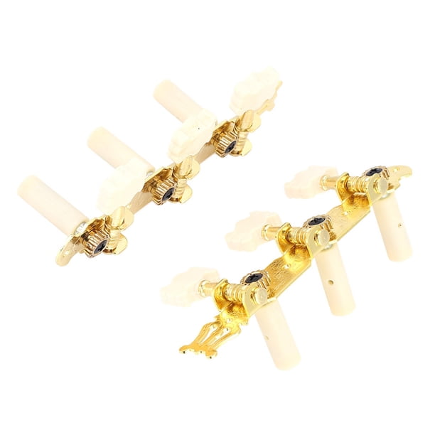 3+3 CLAVIJAS DE AFINACIÓN DE CUERDAS DE GUITARRA CLÁSICA ACRÍLICA DORADAS PARA GUITARRAS CLÁSICAS