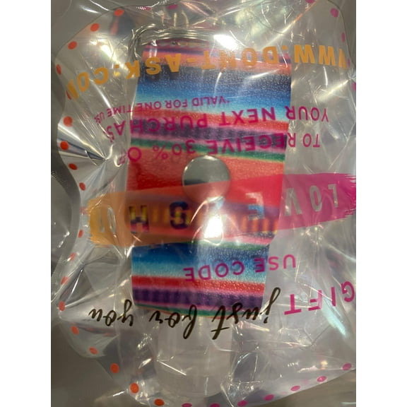 Multi Colored Striped Hand Sanitizer Key Chain With Empty 30 Ml Bottle