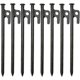 thumbnail image 1 of 8 Pieces Heavy Duty Tent Stakes, 20cm High Strength Wrought Iron Camping Tent Stakes with Hook and Hole for Outdoor Travel Hiking, 1 of 5