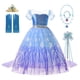 thumbnail image 3 of Disfraz de princesa Cenicienta Rapunzel para niñas, disfraz de Bella, Blancanieves, Aurora, Elsa, fiesta de cumpleaños y Halloween, 3 of 5