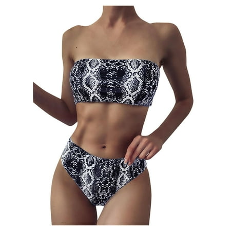 

VKEKIEO Two-Piece Sets Swimsuit Sport Bra Style Lace Black S