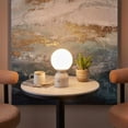 thumbnail image 5 of Brightech Mila LED Table Lamp - Bedside Reading Light with Elegant Marble Base, Modern Desk Lamp, Nightstand Lamp with Ambient Lighting - Modern Globe Lamp Shade - White, 5 of 9