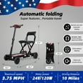 thumbnail image 3 of Foldable 4-Wheel Electric Mobility Scooter for Adults & Seniors, Ultra-Lightweight Compact Design with NFC Technology & Suspension System for Smooth Rides, 3 of 7