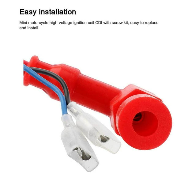 CDI Ignition Coil High Performance for 2-Stroke High-voltage Cylinder Head with 2 Holes Spark Plug Bikes Accessories