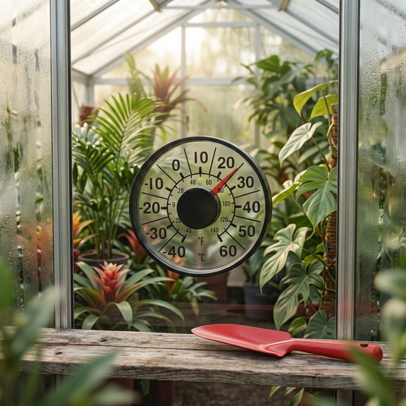 ELAYARD Indoor and Outdoor Window Thermometer with Strong Sticky Adhesive for Precise Temperature Monitoring and Easy Installation