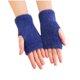 thumbnail image 2 of Guantes de mujer de felpa de color liso, cálidos, de medio dedo, sin dedos, para hombre y mujer, de poliéster, 2 of 4