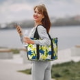 thumbnail image 5 of Travel Duffle Bag White Blue Lilies Flowers Travel Tote Bags Carry on Luggage Waterproof Weekender Bags with Top Handle Adjustable Shoulde Strap for Travel Gym, 5 of 5