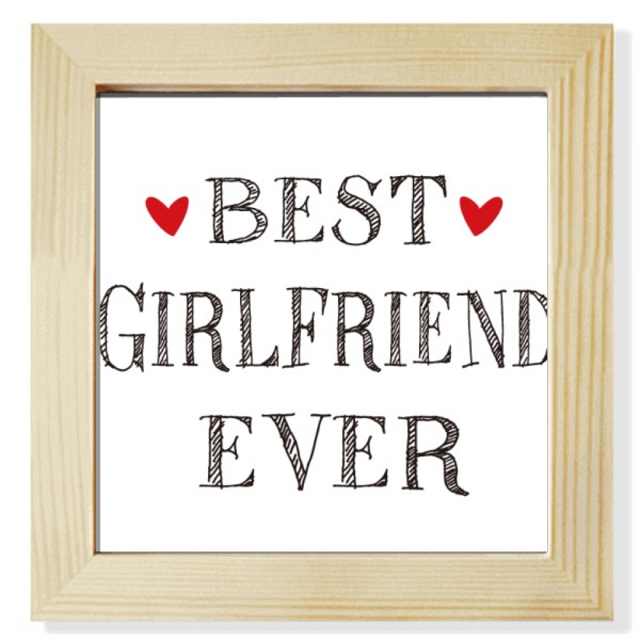 Mejor novia nunca citar corazon Pantalla de escritorio de pared de fotograma cuadrado