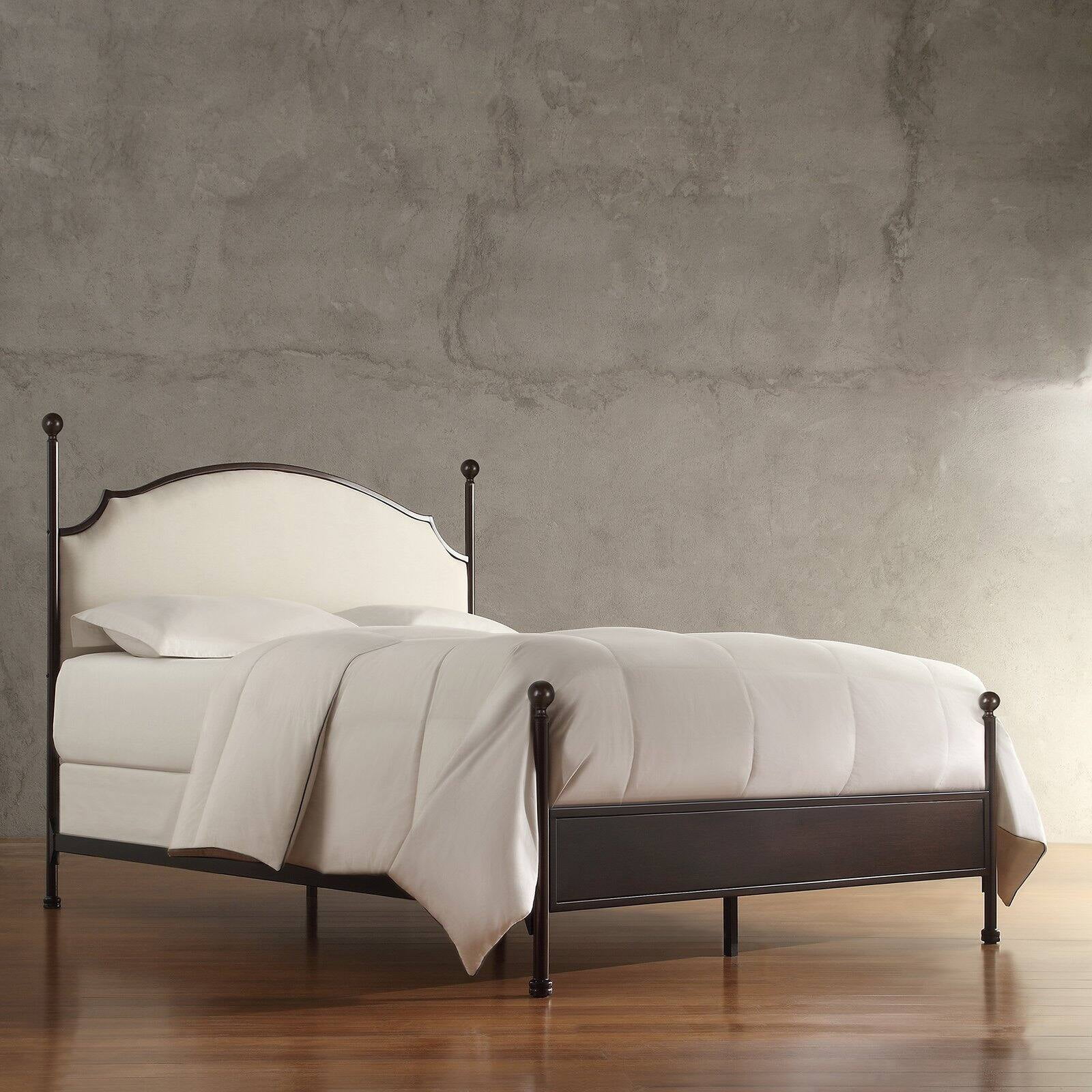 HN Home Ventura Transitional Upholstered Metal Standard Bed