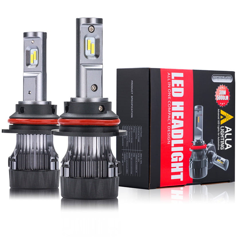 ICBEAMER 9007 HB5 LED COB Canbus Super White 6000K Fit High Low Dual Beam Headlight Lamps Light Bulbs 2 Year Warranty 